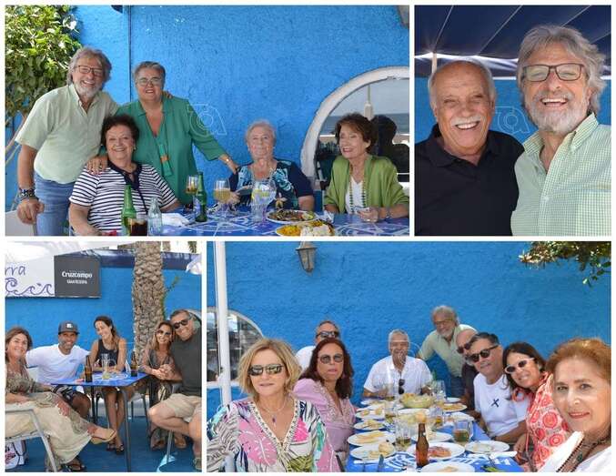 Collage de fotos del almuerzo solidario/TA.